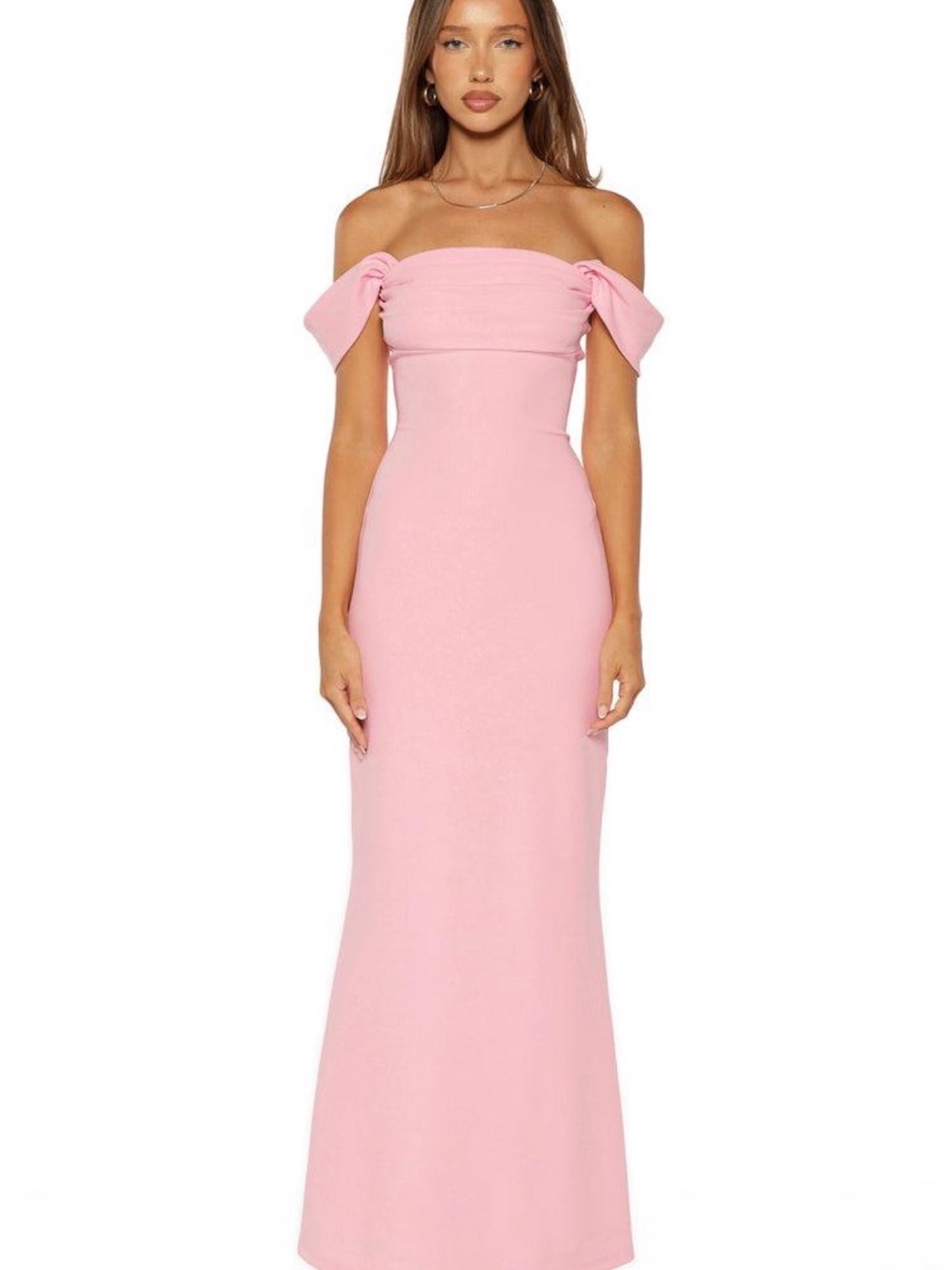 Beginning Boutique Soft Pink Cowl-Neck Maxi Dress